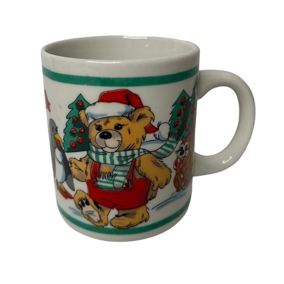 Vintage McCrorys Stores Chrismas Woodland Animal Winter Coffee Cup Mug - Picture 4 of 6